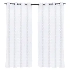 MASHINI - Cortina Velo Bord Arg 140X220 Cm Blanco