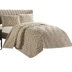 GENERICO - Cubrecama Diseño Tufting Plaza y Media