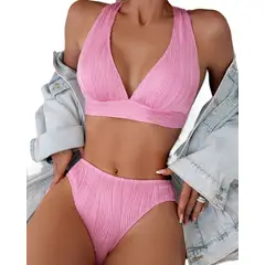TIOZONEY - Traje de baño y bikinis - Rosado