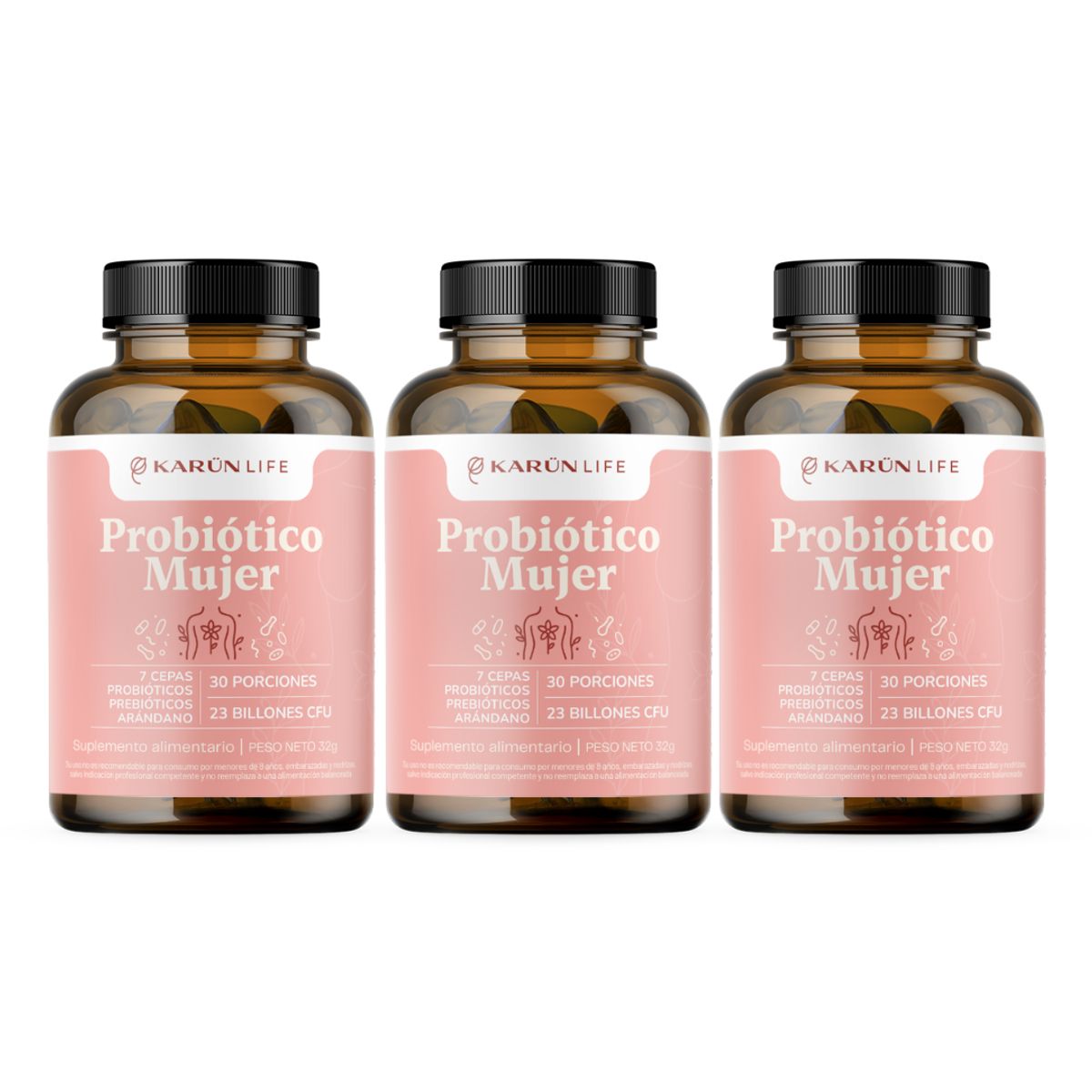 KARUNLIFE - Pack x3 Probiótico Mujer 180 Cap Karun Life