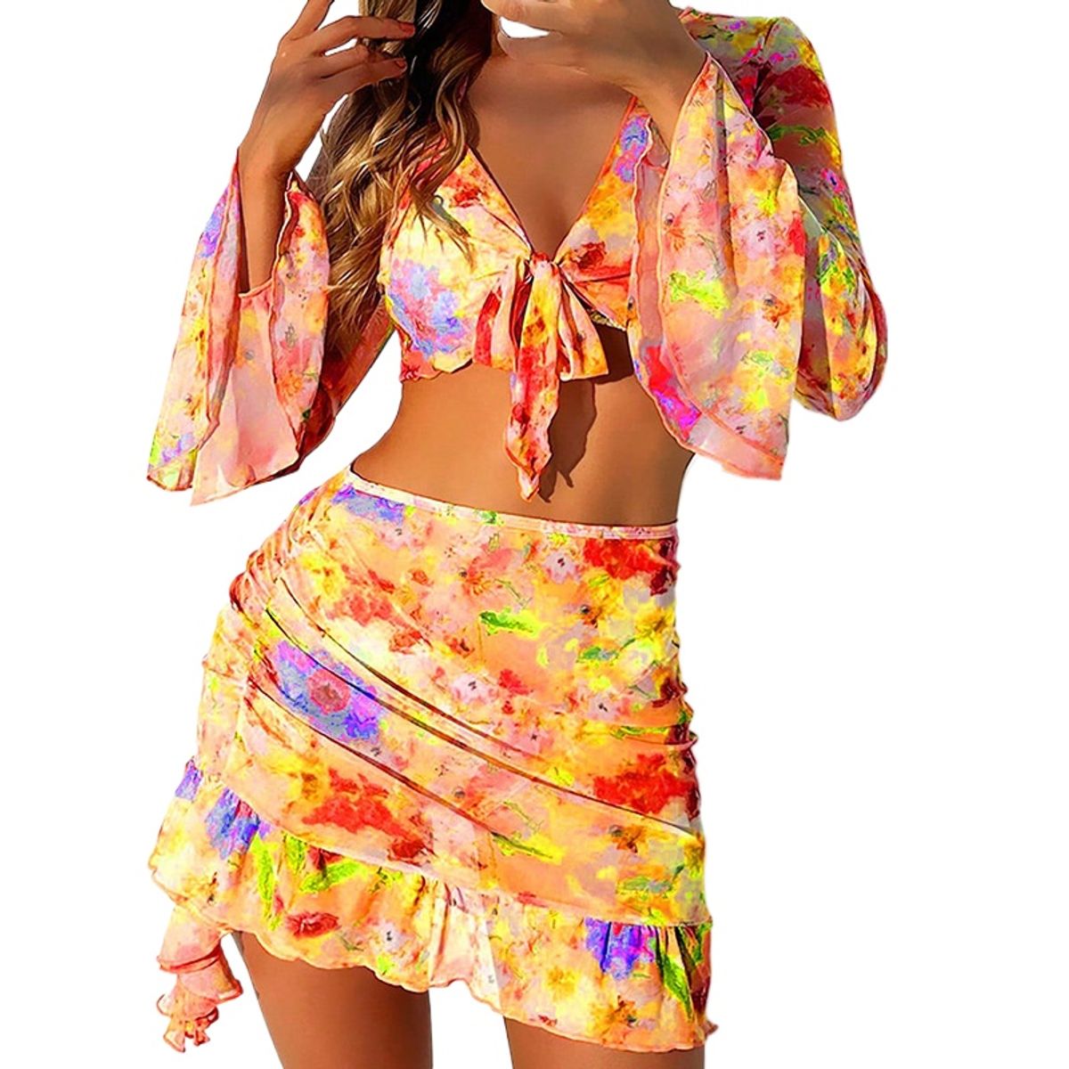 TIOZONEY - Traje de baño y bikinis - Amarillo