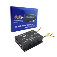 GENERICO - Inversor De Voltaje 24v-12v 60 Amp Con Ventilador Doble