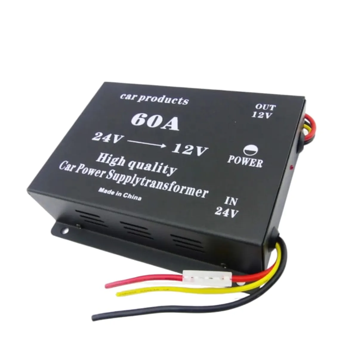 GENERICO - Inversor De Voltaje 24v-12v 60 Amp Con Ventilador Doble