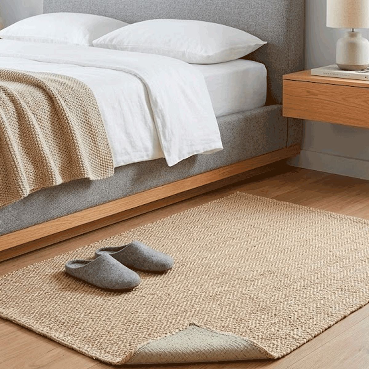 BAZHARS - BAJADA DE CAMA YUTE 80X120 CM KAR Mincio Natural BAZHARS