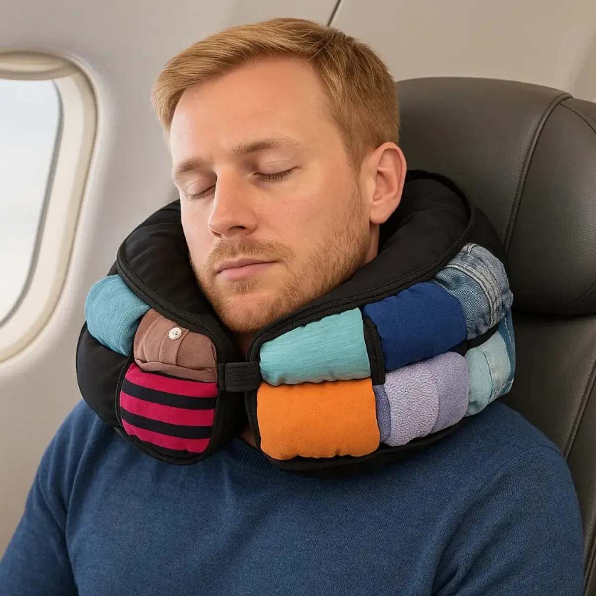 GENERICO - Cojín Rellenable Para Viajes Almohada Compacta Para Avión