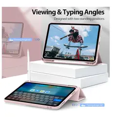 GENERICO - Funda Con Ranura Smart Cover Para iPad 9.7 5ta/6ta Gene Rosado