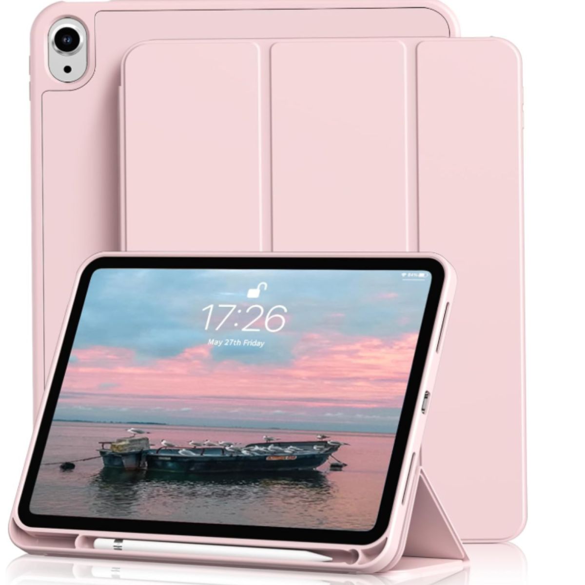 GENERICO - Funda Con Ranura Smart Cover Para iPad 9.7 5ta/6ta Gene Rosado