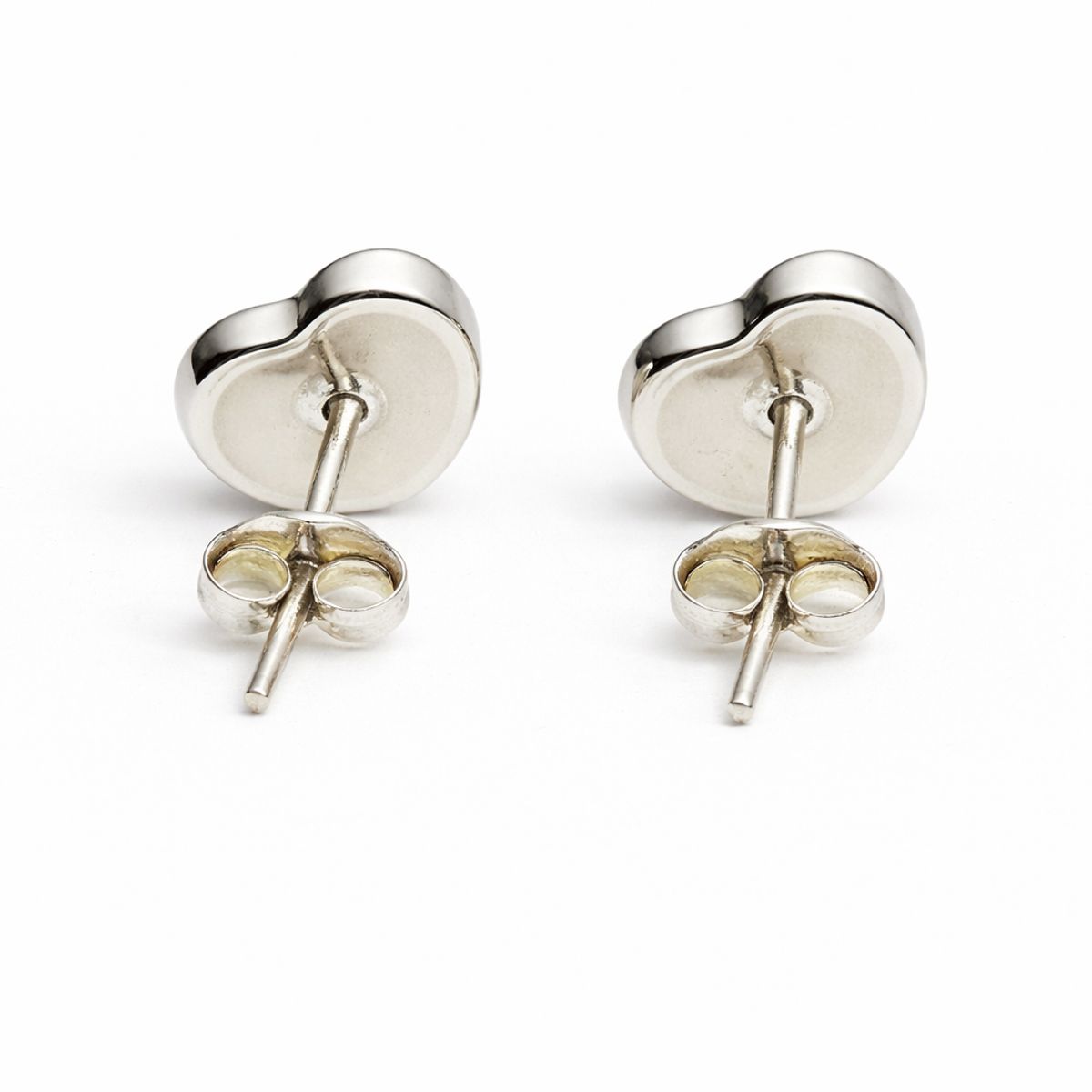 JIREH JOYAS - Aros Lapislázuli Corazón Plata 950 Tornillo Mariposa Mujer Elegantes Piedra Azul