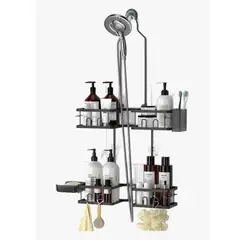 GENERICO - Estante Organizador Baño Ducha Colgante 2 Niveles Metal