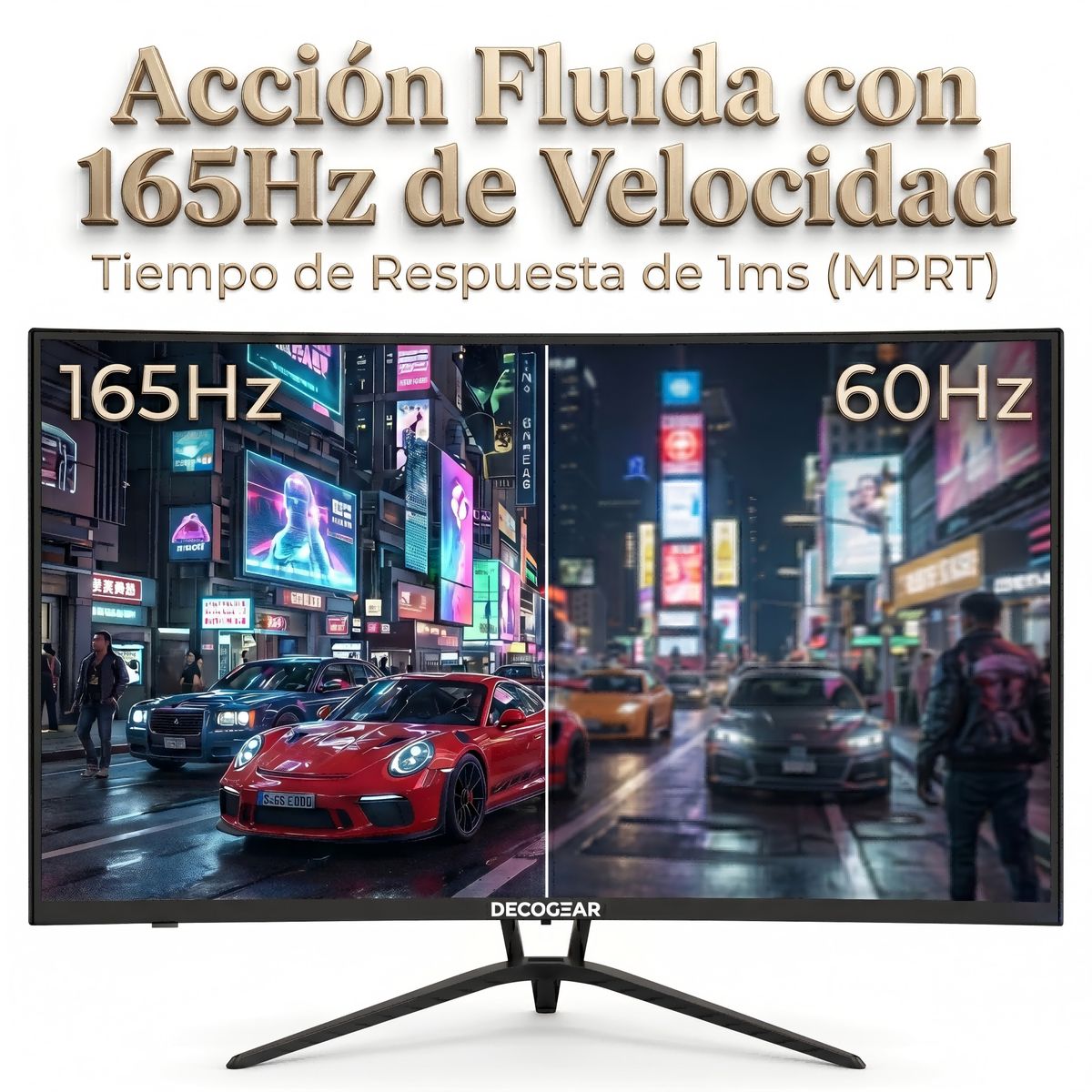 DECO GEAR - Monitor Gamer Curvo Deco Gear 39 QHD 2K 165Hz 1ms VA R3000 USB-C 65W HDR400