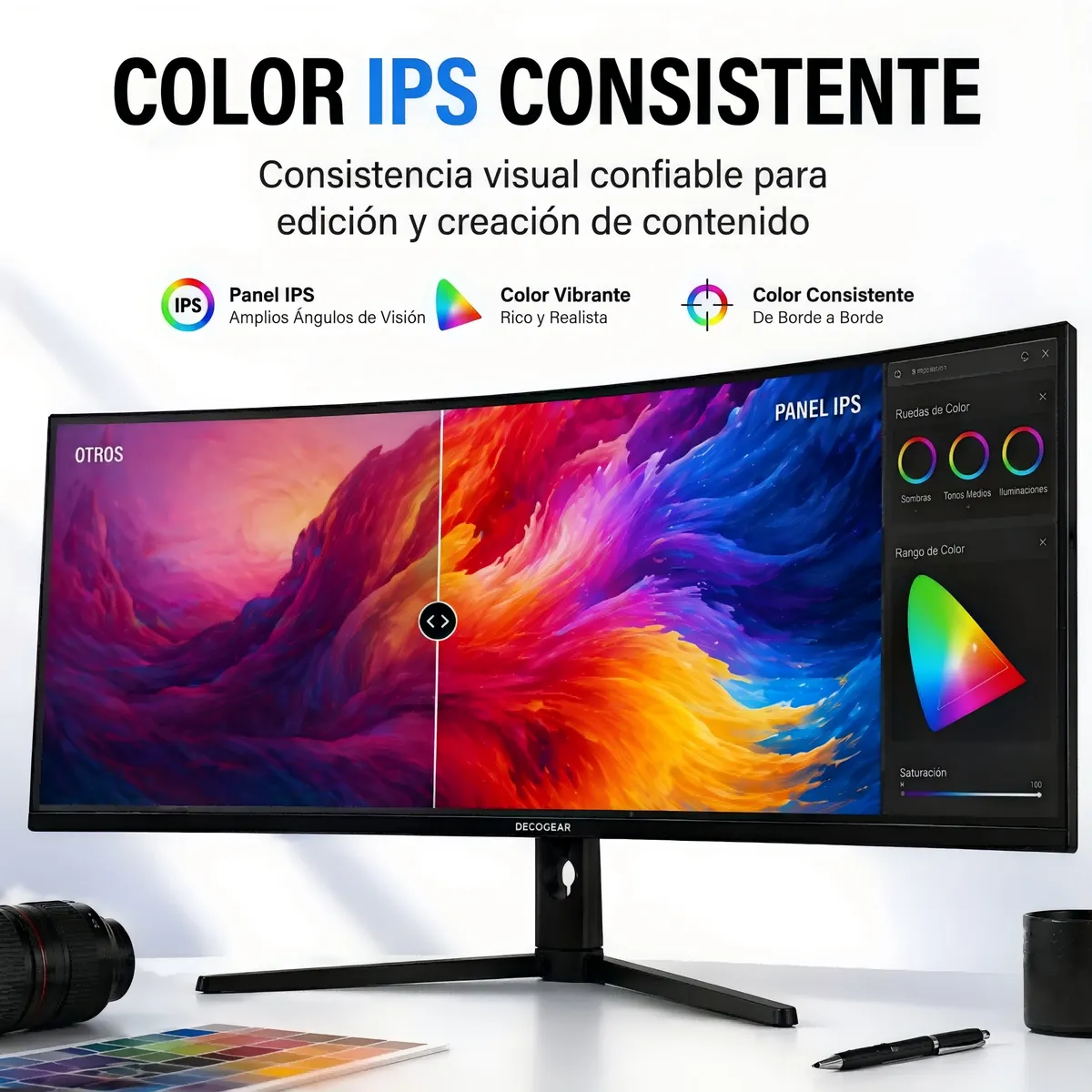 DECO GEAR - Monitor Ultrawide Deco Gear 40 5K2K Nano IPS 75Hz 1ms 10-bit HDR400 USB Hub