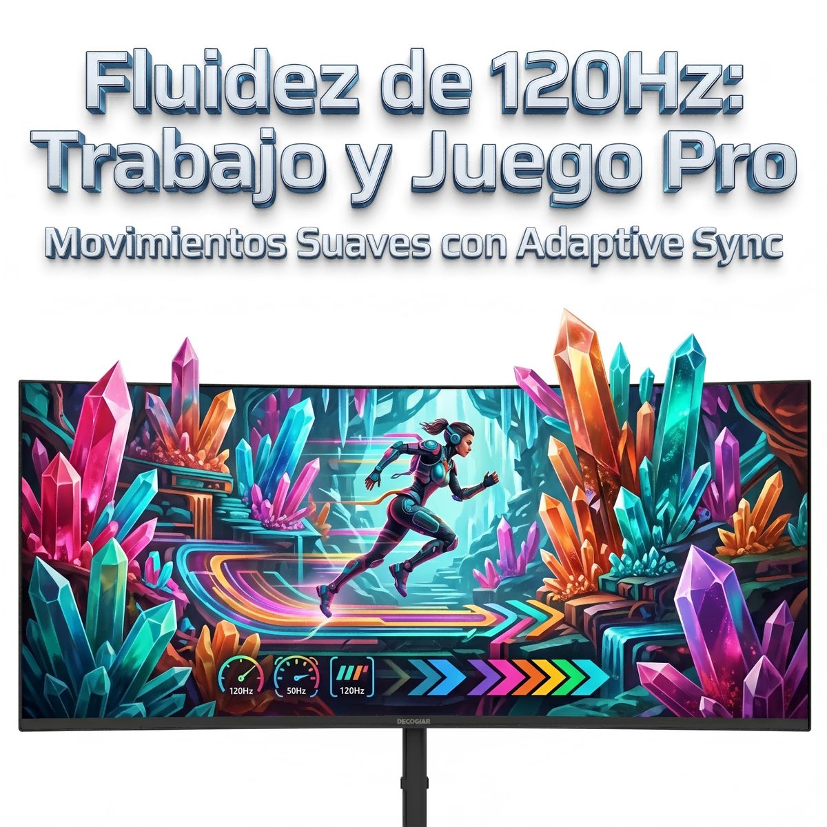 DECO GEAR - Monitor Ultrawide Deco Gear 40 5K2K WUHD Nano IPS 120Hz USB-C 65W Hub R2500