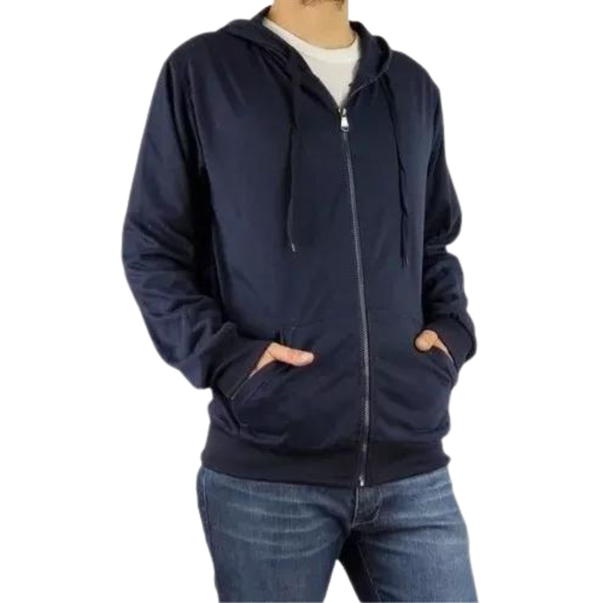 LIKE SHOP - Poleron Hombre Escolar Forro Polar Cierre Capucha Bolsillos 3629