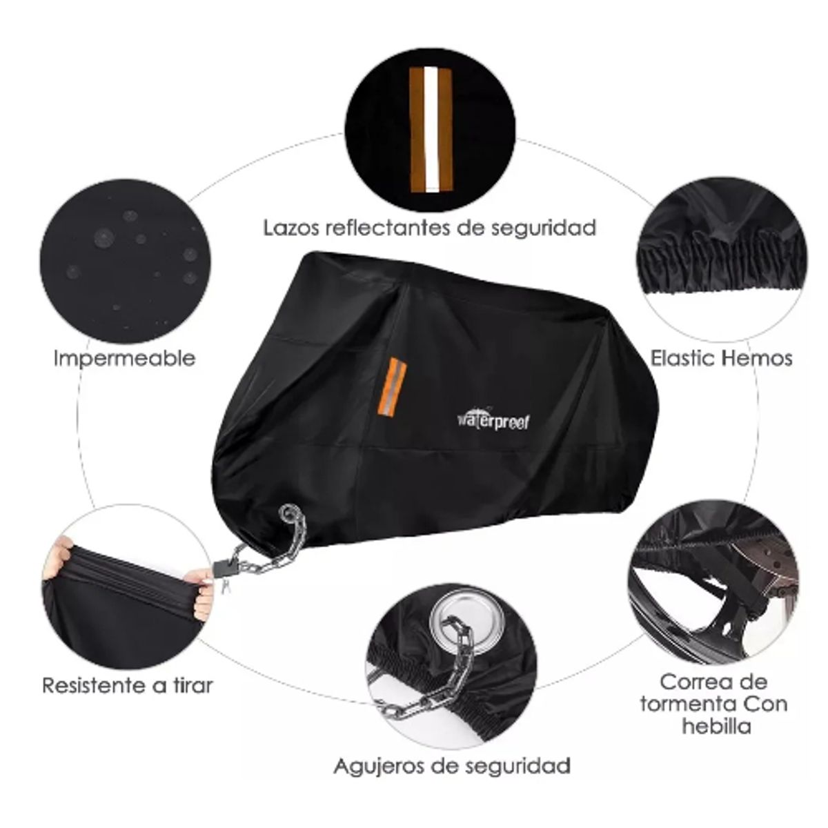 GENERICO - Funda Para Moto Bicicleta Impermeable Y Anti-uv 245 X 125cm