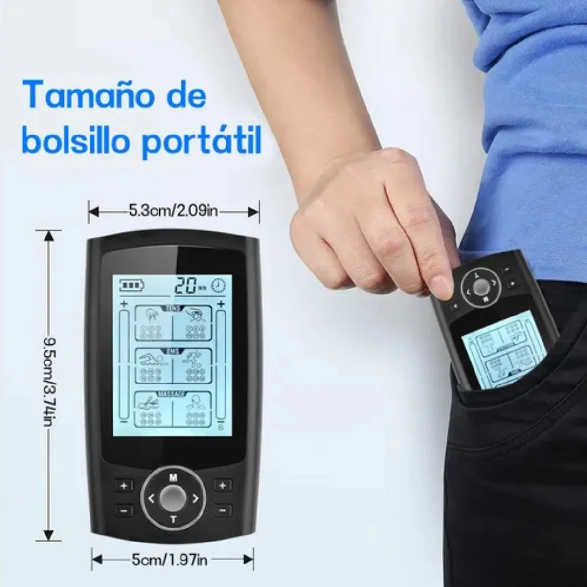 GENERICO - Estimulador Eléctrico Muscular Electrofisico Con 36 Modos BELUG