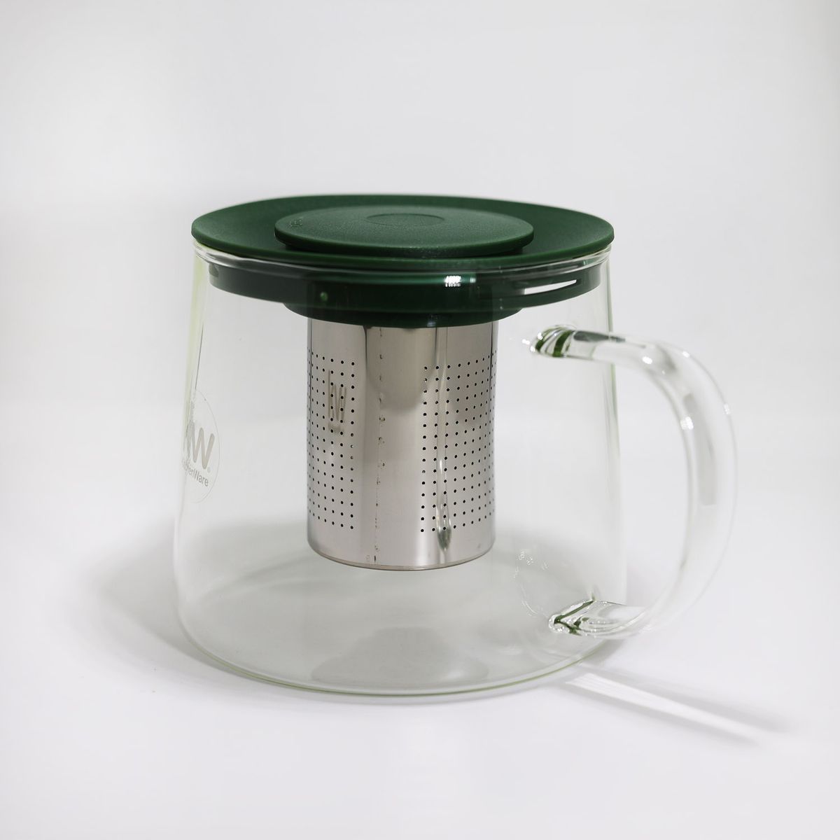 KITCHENWARE - TETERA VIDRIO BOROSILICATO CON INFUSOR1 LT VERDE