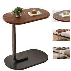 GENERICO - Mesa Lateral De Centro Nogal Minimalista Dormitorio Mesa