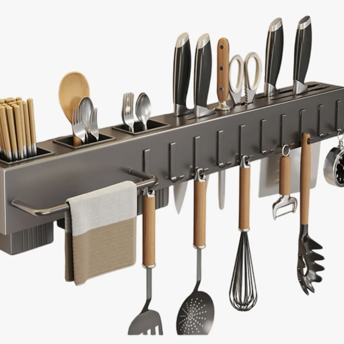 GENERICO - Estante Cocina Sin Taladro Organizador Pared Colgante 60cm