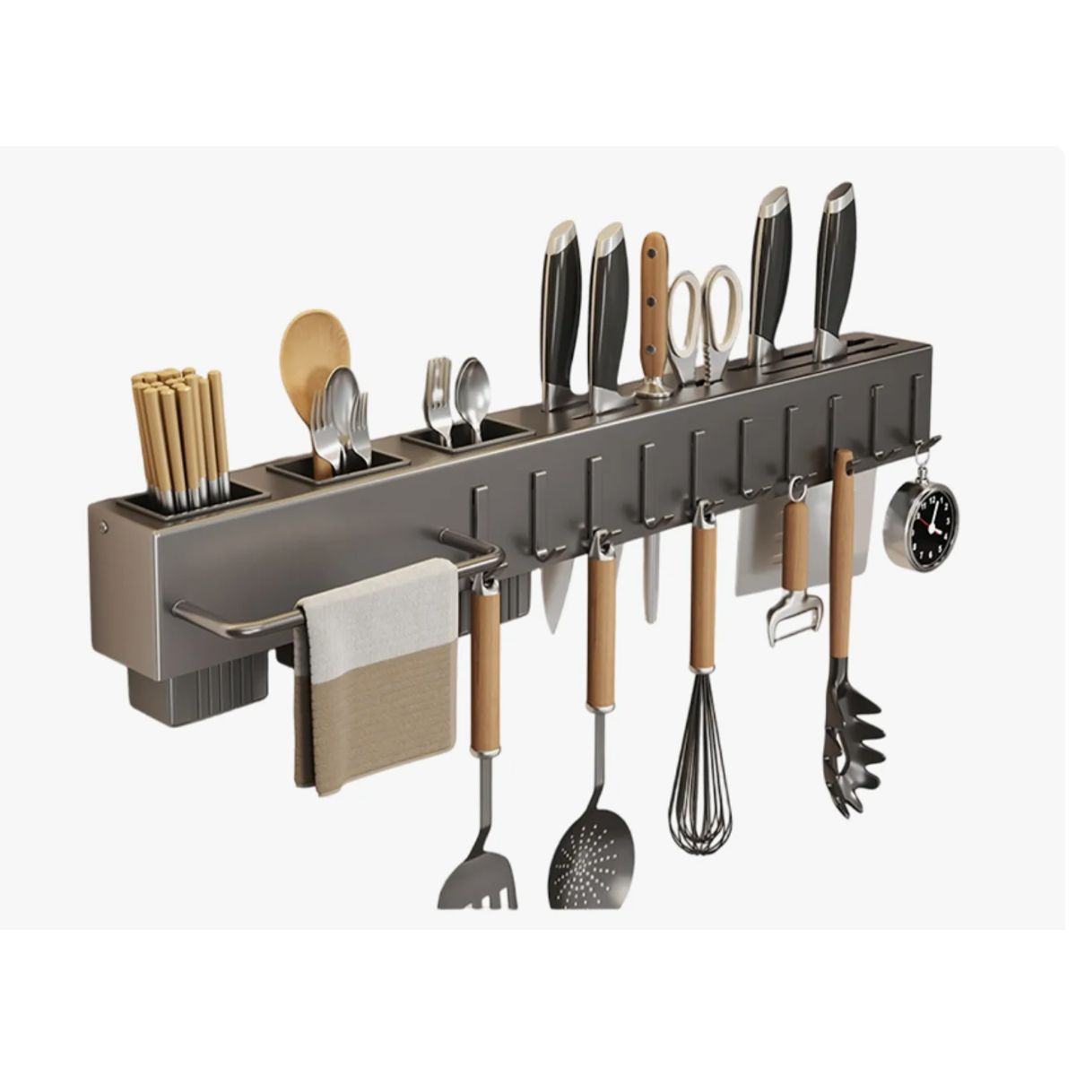 GENERICO - Estante Cocina Sin Taladro Organizador Pared Colgante 60cm