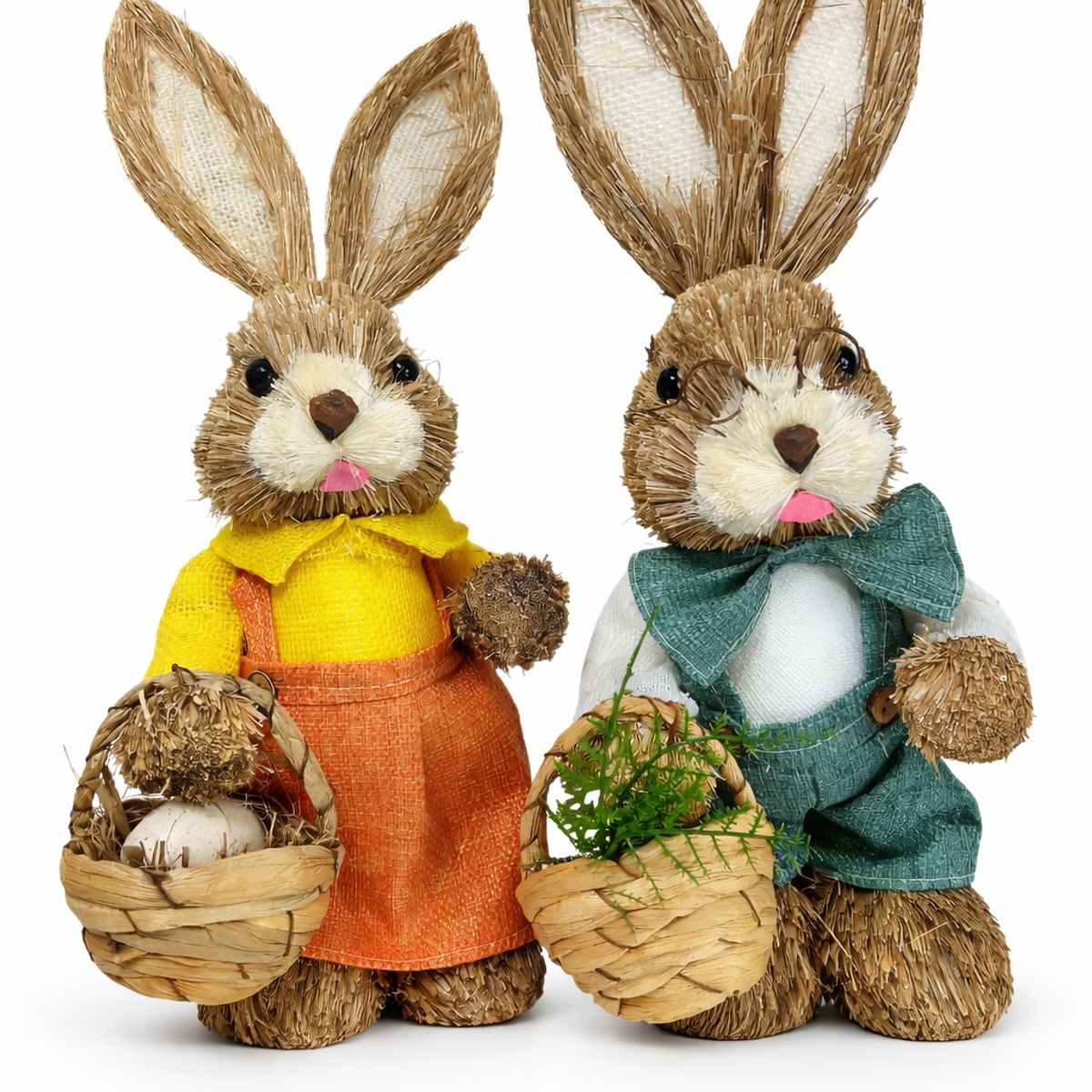CHINA - Set 2 Conejos Decorativos Pascua 35cm