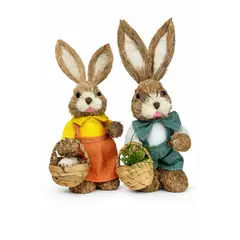 CHINA - Set 2 Conejos Decorativos Pascua 35cm