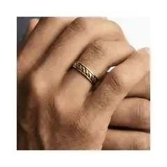 SAINT VENIK - Anillo Eros Dorado Enchapado 10US Energia Masculina