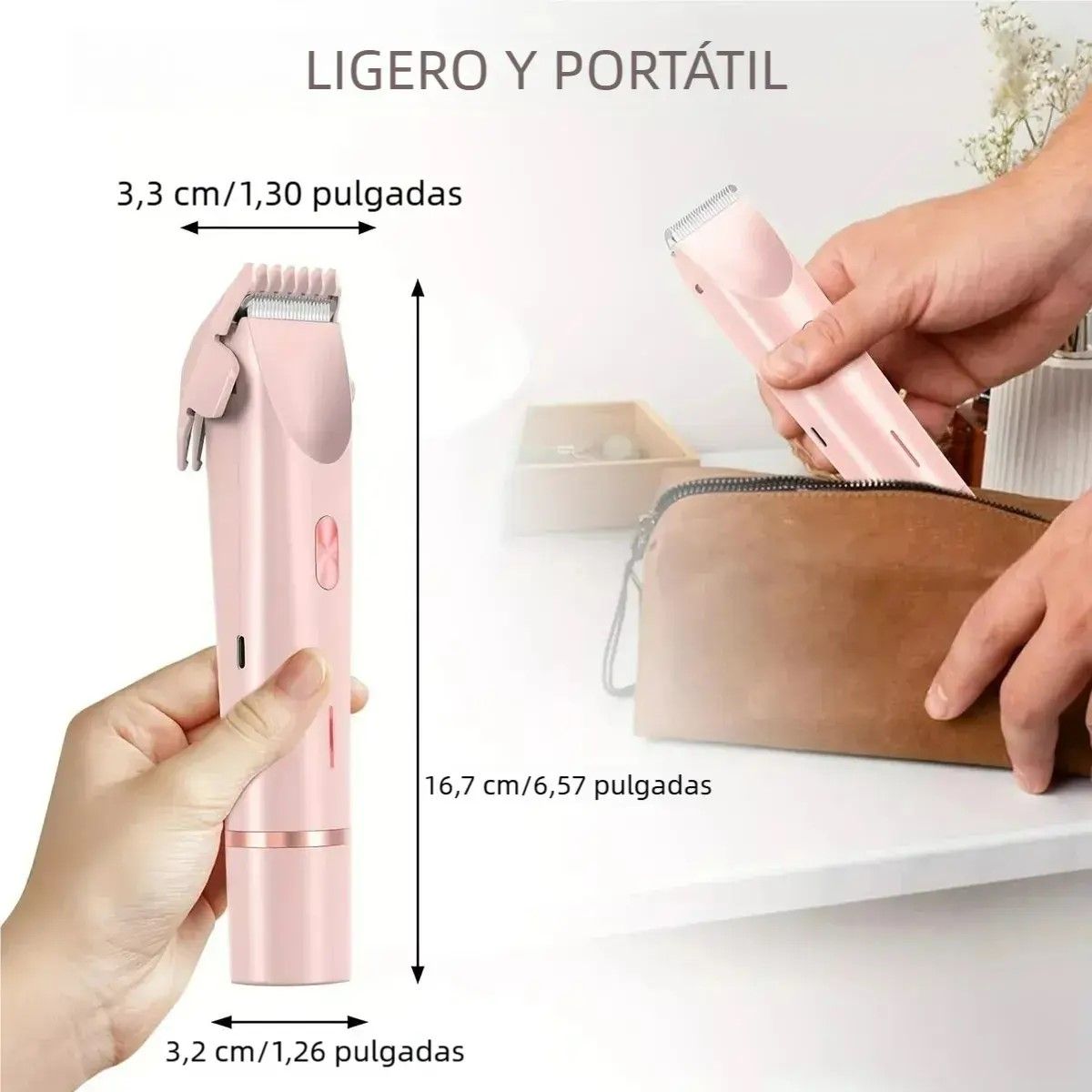 GENERICO - Depiladora De Bikini Para Mujer Electrica Doble Cabeza 2in1 BELUG