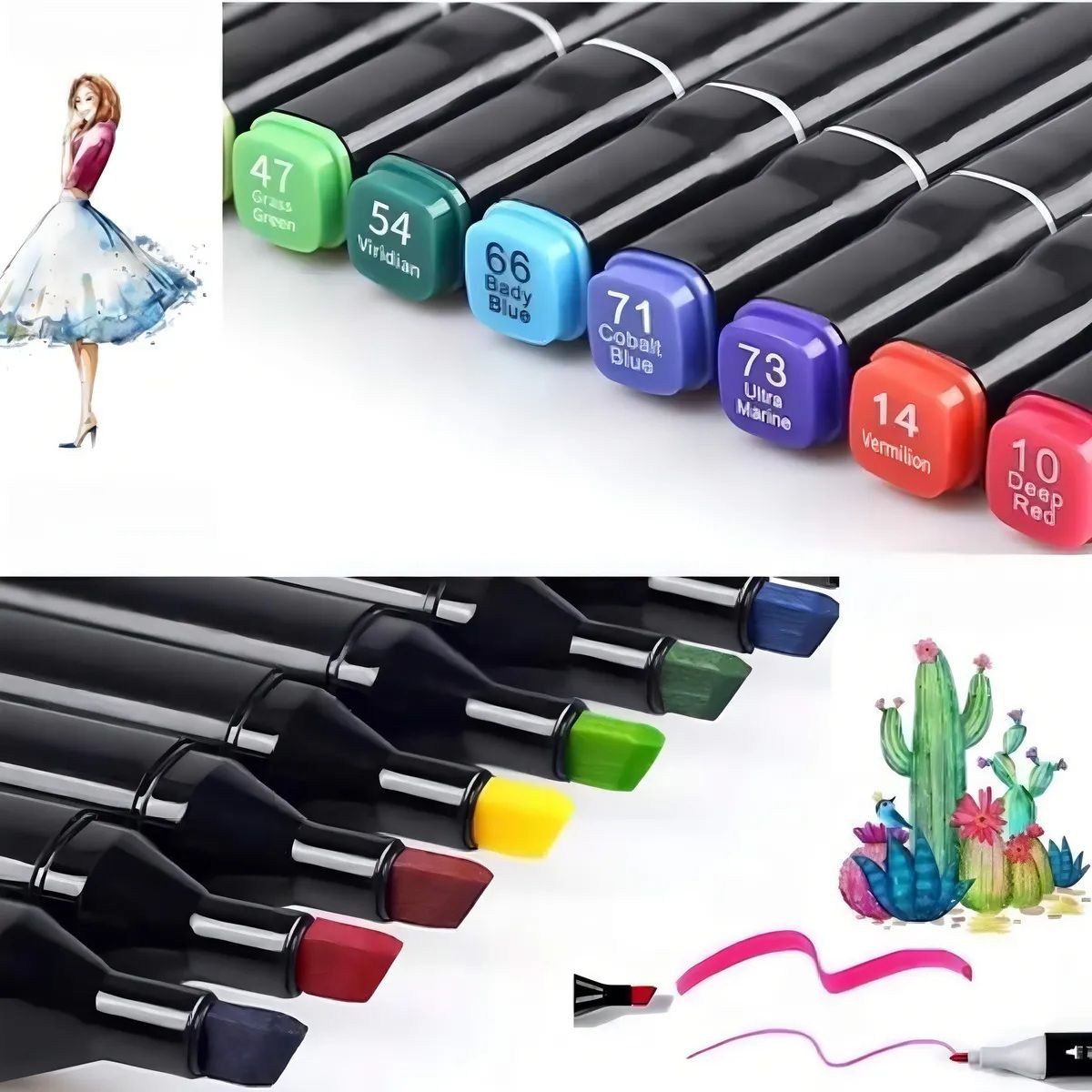 SHOP EHOME BAG - Marcadores Doble Punta Secado Rápido Tinta Alcohol 120 Unidades