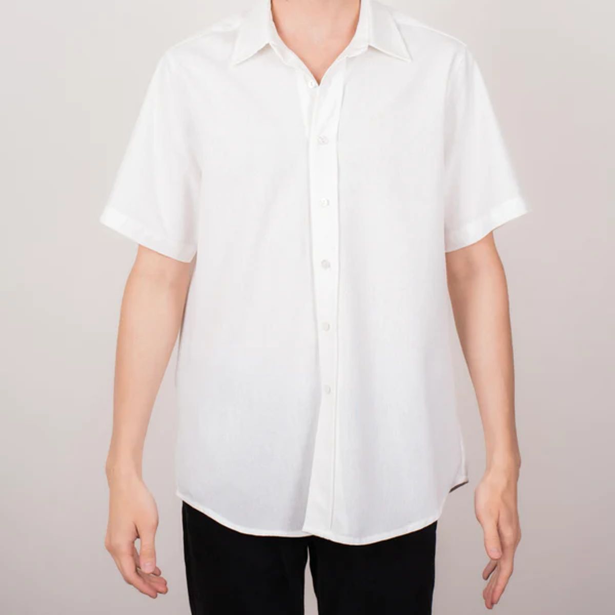 LINNE - Camisa Sicilia Hombre Lino Rayón Blanco Tailored Fit