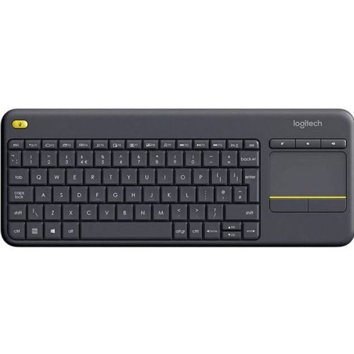 LOGITECH - Teclado - Logitech K400 Plus Wireless Touch con panel táctil