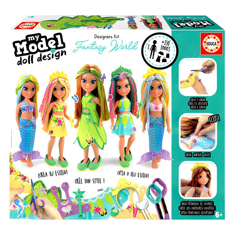 Muneca Fantasy World Disena Moda +150 Looks Magicos - PS