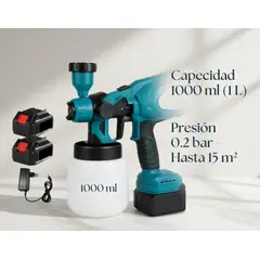 MOVI - Pistola de Pintar a Batería con 2 Baterías y Cargador Spray Pintura y Barniz