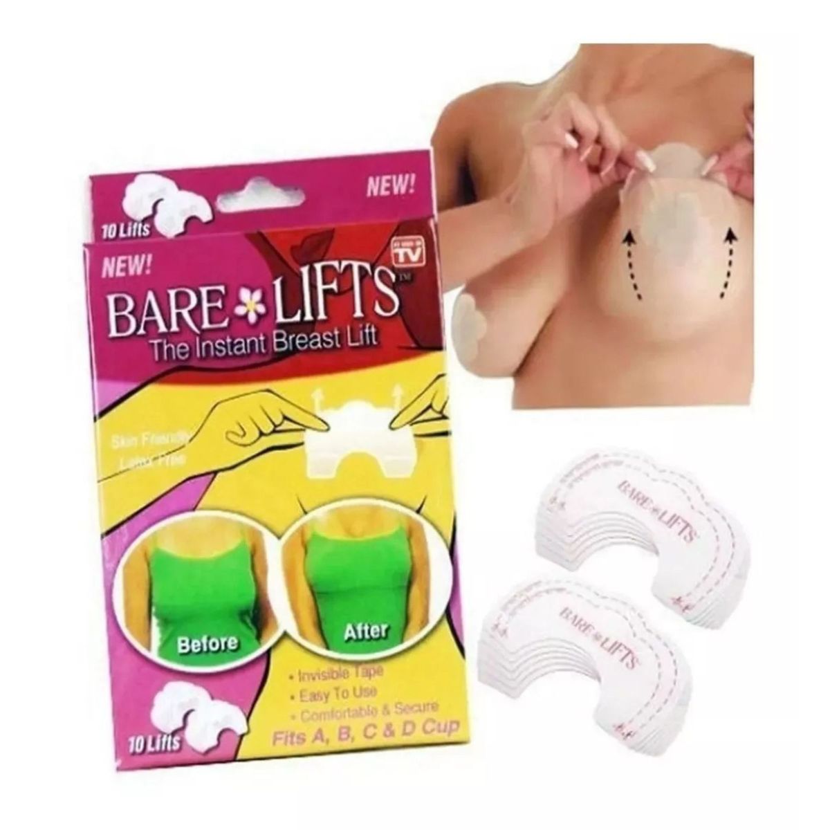 LIKE SHOP - Pack 20 Parches Levanta Busto Adhesivo Push Up 379