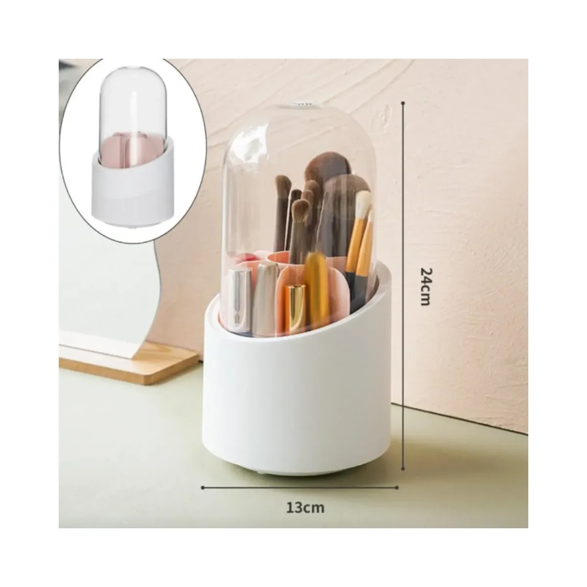 GENERICO - Organizador De Maquillaje Cosmetiquero Giratorio 360º