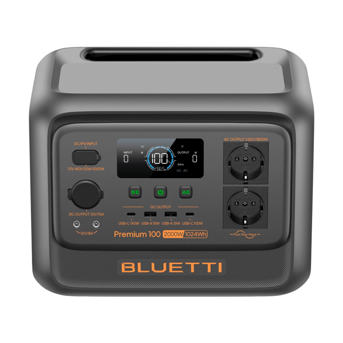 BLUETTI - Estacion de energia Bluetti Premium 100 V2 - 2.000W -1.024 Wh