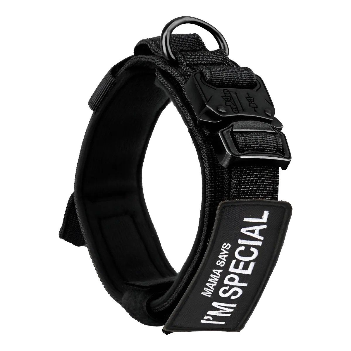 GENERICO - Collar Militar Táctico Para Perros Grandes Mediano Con Mango BELUG
