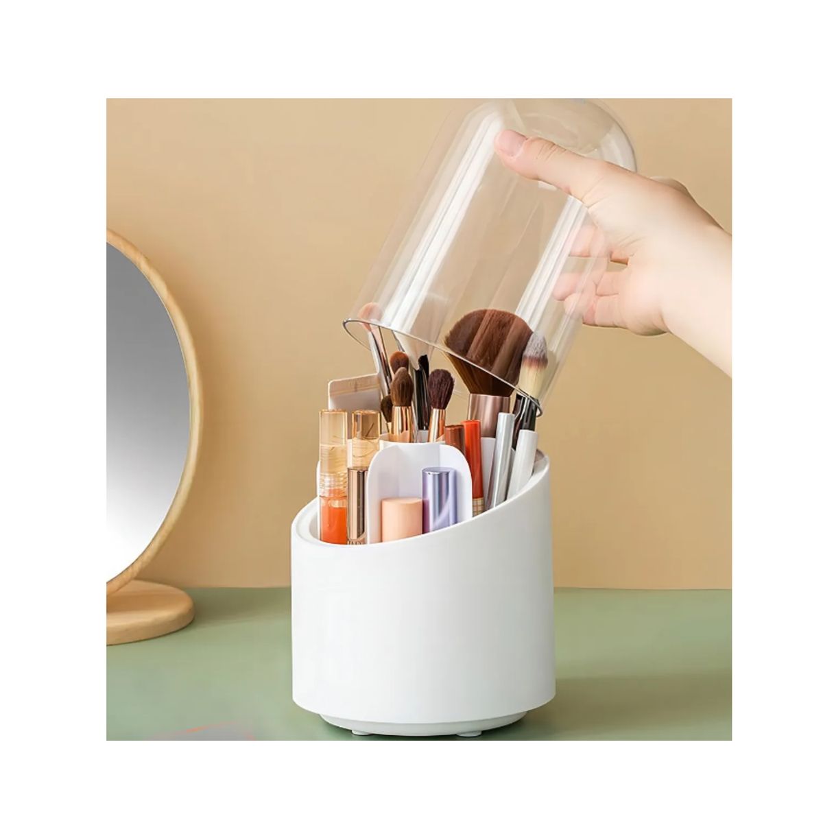 GENERICO - Organizador De Maquillaje Cosmetiquero Giratorio 360º