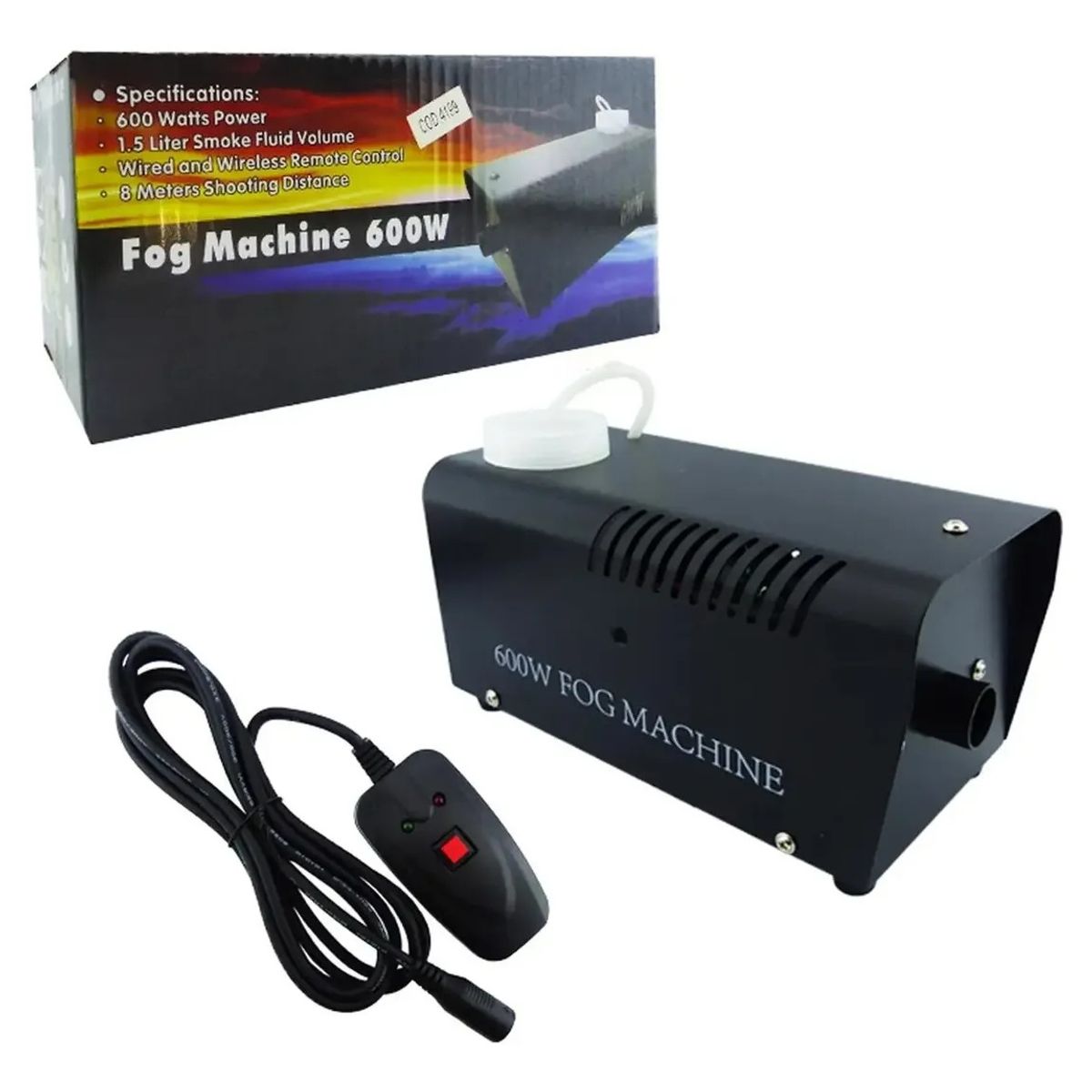 GENERICO - Maquina De Humo 600w + Pulsador + Control - Fiesta