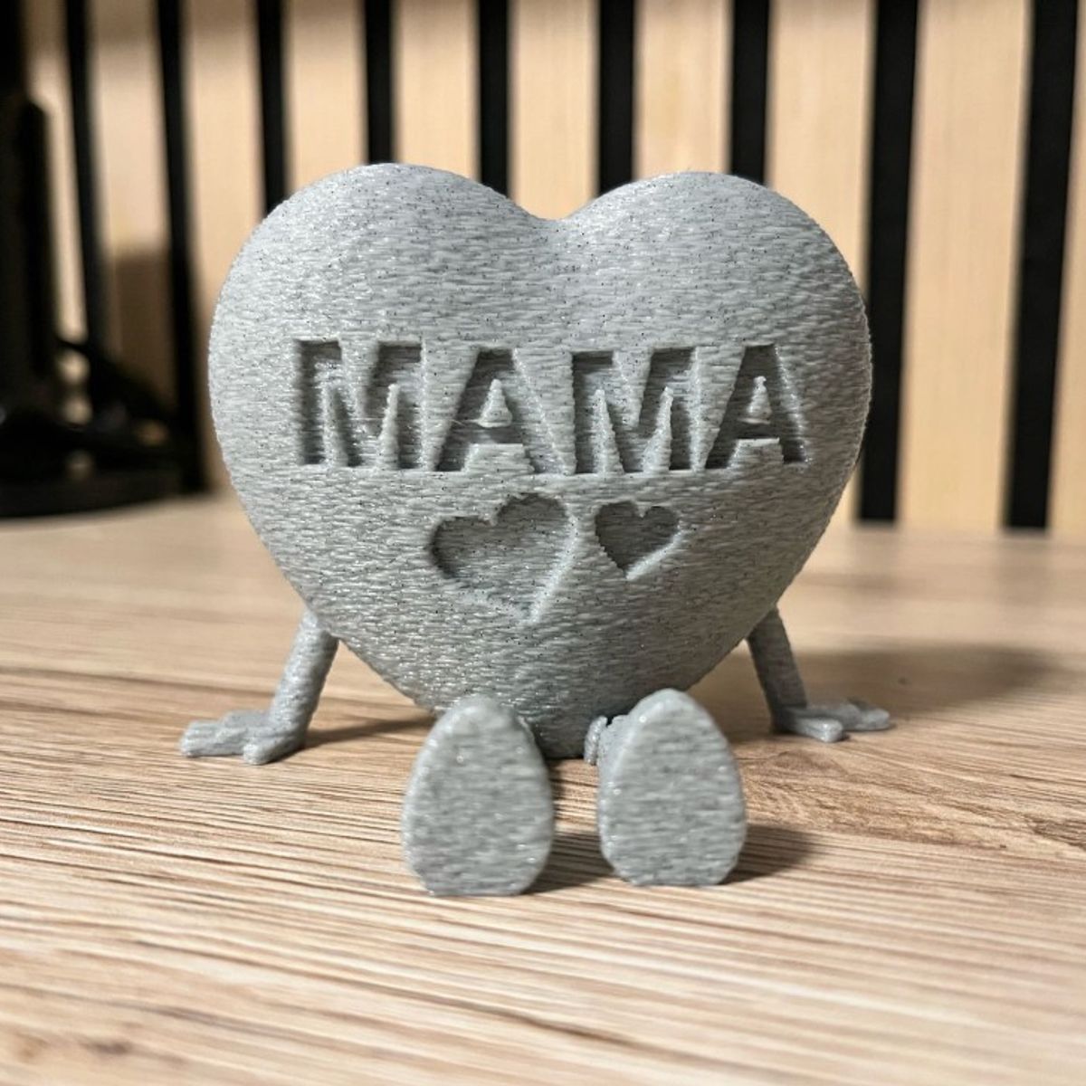 GENERICO - Figura Decorativa Pierna articulada con forma de corazón - Mamá