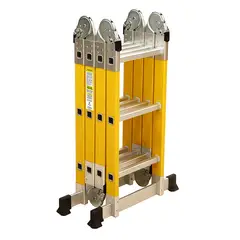 DOER - Escalera Articulada Dieléctrica 4x3, 12 escalones