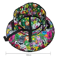 GENERICO - Deslizador Inflable Nieve 100cm con Respaldo y Manillas