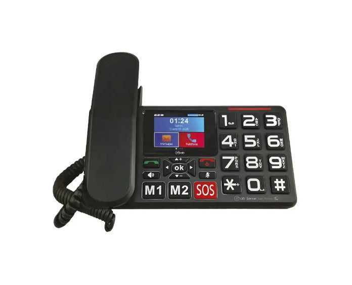 Teléfono Senior Inalámbrico Sobremesa 4g Sos 2.8 9440 Color Negro Teléfono Fijo
