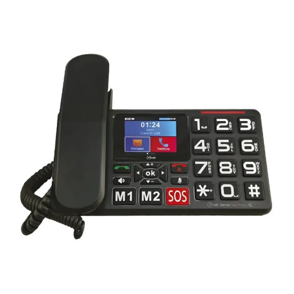 MLAB - Teléfono Celular Senior MLAB cod 9440 Color Negro Teléfono Fijo