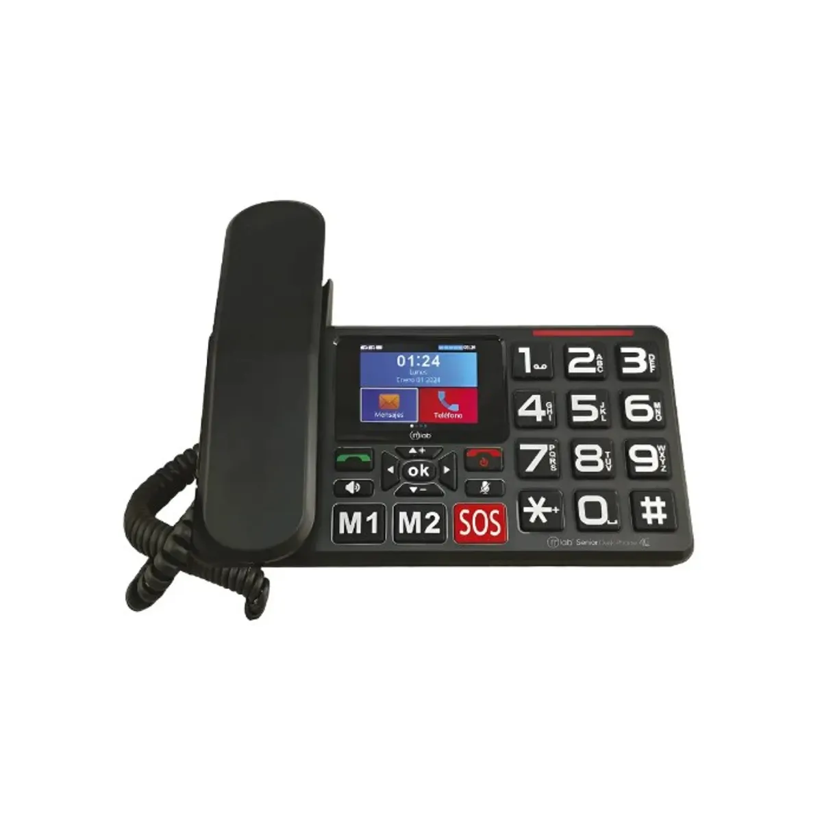 MLAB - Teléfono Celular Senior MLAB cod 9440 Color Negro Teléfono Fijo