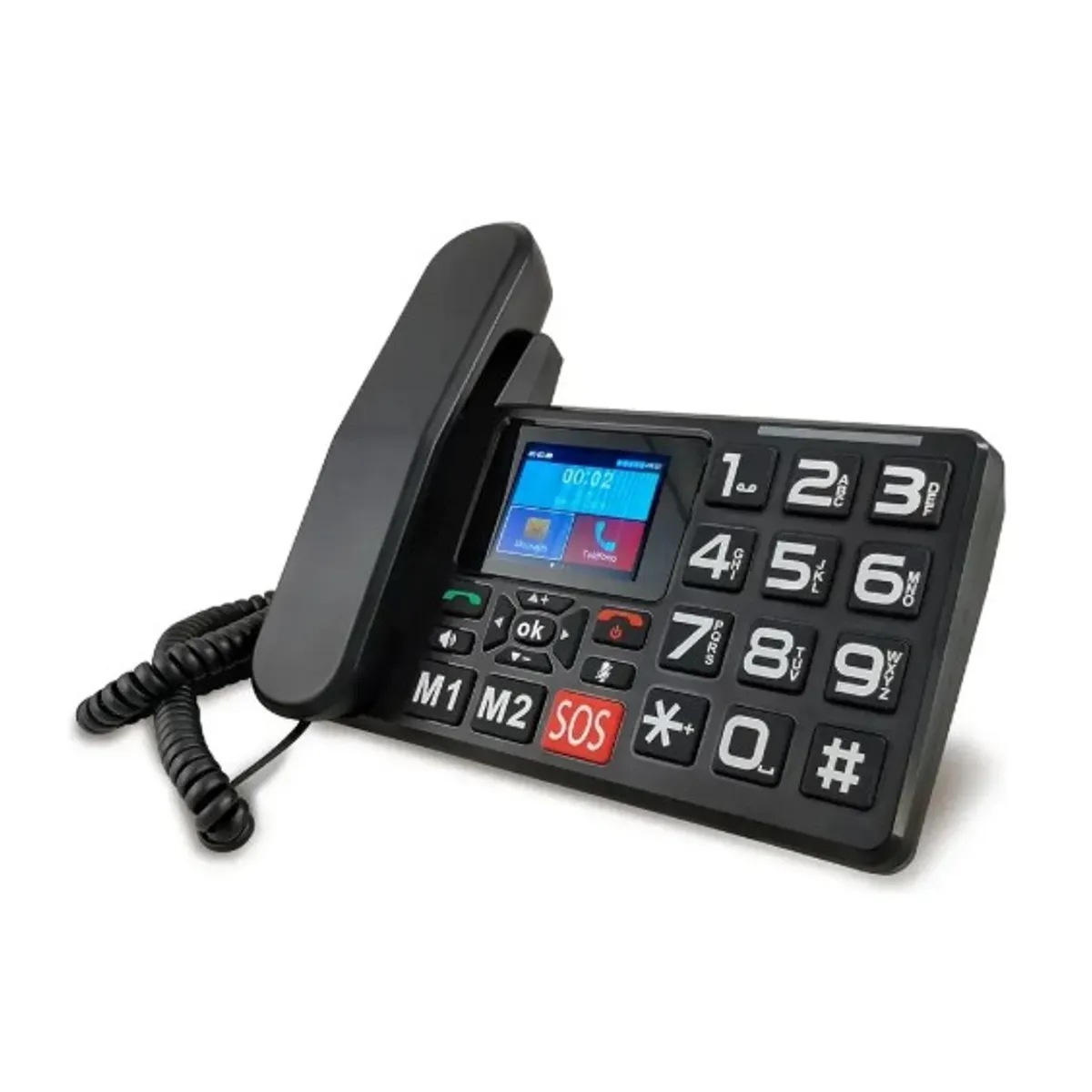 MLAB - Teléfono Celular Senior MLAB cod 9440 Color Negro Teléfono Fijo