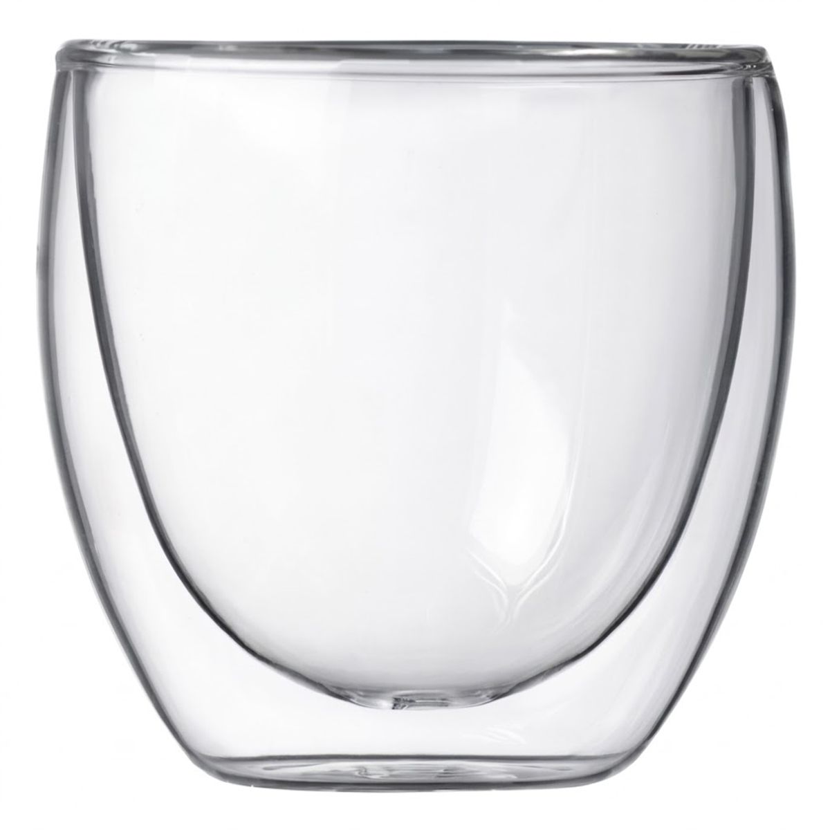 GENERICO - Set 4 Tazas Espresso Doble Pared 250ml Frio, Caliente Cukin Transparente Sin Asa