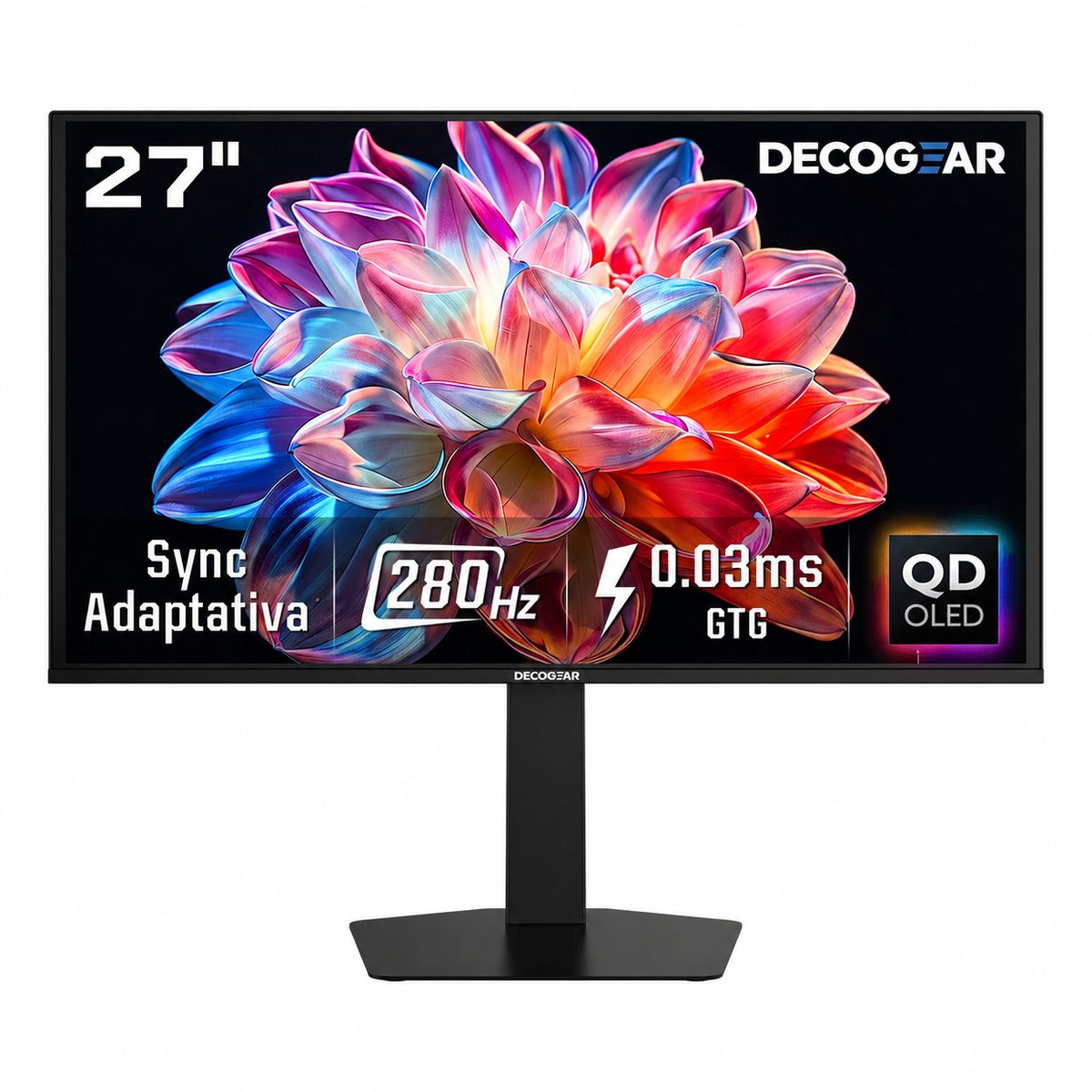DECO GEAR - Monitor Gamer OLED Deco Gear 27" QHD 2K 280Hz 0.03ms HDR400 HDMI 2.1 ΔE