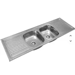 TAUMM - Lavaplatos Para Sobreponer 180x50x16 Cm 2 Bachas 2 Secadores