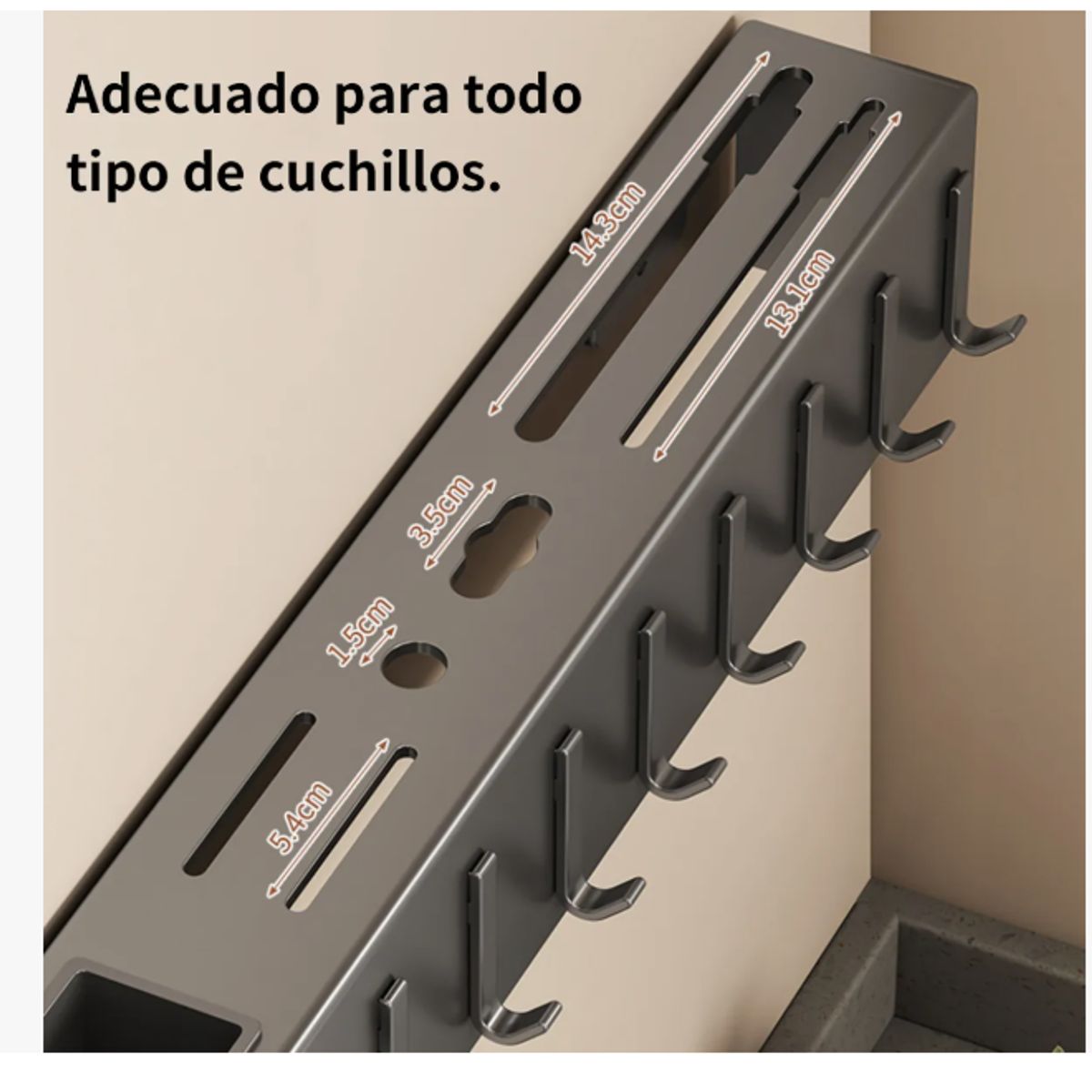 GENERICO - Estante Cocina Sin Taladro Organizador Pared Colgante 60cm