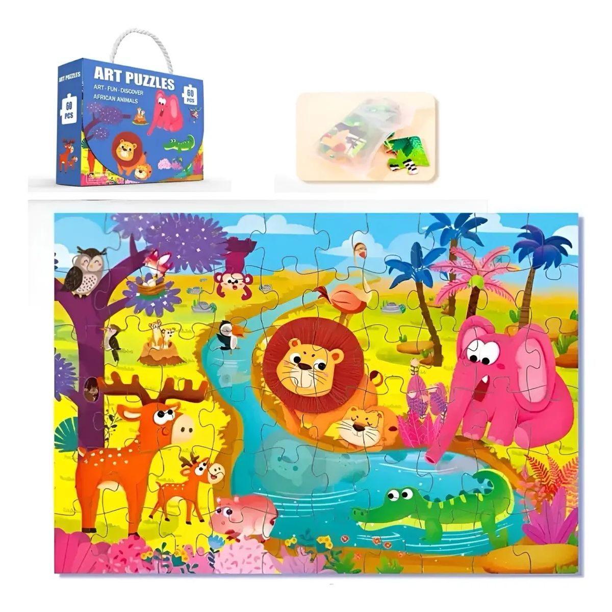 GENERICO - Rompecabezas Figuras Animales Niños 60 Piezas